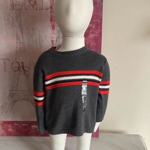 The Children's Place Gray Striped Baby Sweater with Stripes